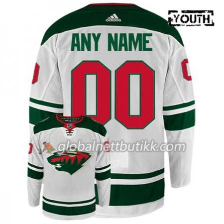 Minnesota Wild Hockeydrakt Custom Hvit Adidas Authentic - Barn
